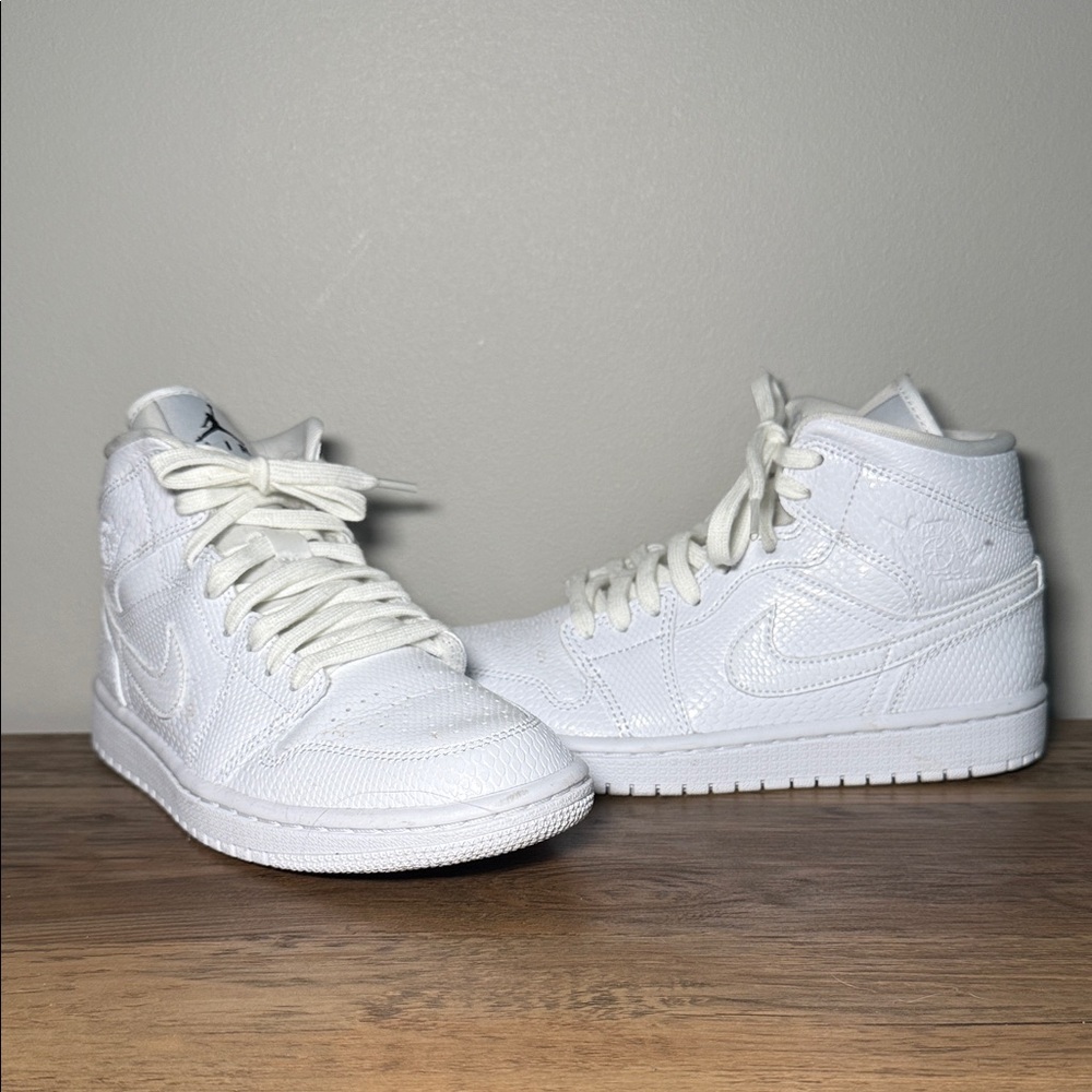 Nike All-White High-Top Sneakers
